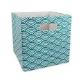 Design Imports Storage Cube, Polyester, Teal CAMZ37952